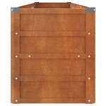 vidaXL Lit surélevé de jardin rouillé 240x40x45 cm acier corten