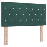 Lit à ressorts vidaXL avec matelas vert foncé 120x200 cm en velours