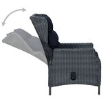 vidaXL Ensemble à manger d'extérieur 9Pièces et coussins rotin gris foncé