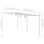 vidaXL Pergola de jardin Marron antique 6x3x2 5 m Fer
