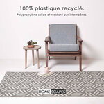 Tapis extérieur terrasse réversible - Tapis de jardin imperméable et résistant UV - Luna - Gris- 180x270 cm - HOMESCAPES