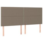 vidaXL Cadre de lit sans matelas taupe 180x200 cm tissu
