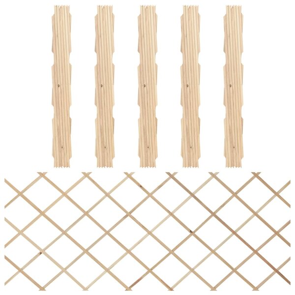 vidaXL Clôtures en treillis 5 Pièces Bois de sapin massif 180x80 cm