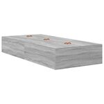 vidaXL Cadre de lit de rangement Gris Sonoma 80x200 cm