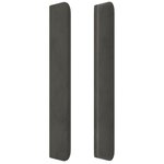 vidaXL Tête de lit avec oreilles Gris foncé 203x16x118/128 cm Velours
