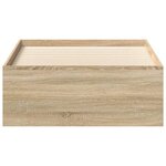 vidaXL Cadre de lit sans matelas chêne sonoma 100x200 cm