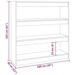 vidaXL Bibliothèque/Séparateur de pièce Blanc 100x30x103 cm