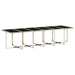 vidaXL Ensemble à manger de jardin et coussins 17 Pièces mélange beige