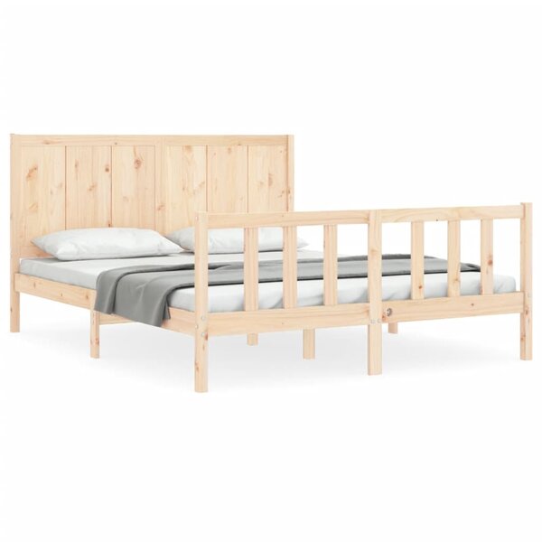 vidaXL Cadre de lit sans matelas 160x200 cm bois massif de pin