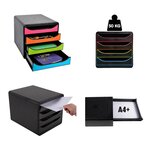 Module De Classement Big Box 4 Tiroirs Iderama - Bleu Royal - Exacompta