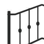vidaXL Tête de lit métal noir 80 cm