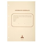 Reliure Luxe Avec Recharge 297x210 Assemblées Générales 100 Feuillets Foliotés 90g + 2 Gardes - Noir - Le Dauphin
