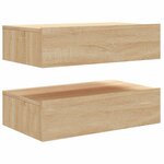 vidaXL Meubles TV avec éclairage LED 2 Pièces chêne sonoma 60x35x15 5 cm