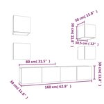 vidaXL Ensemble de meubles TV 6 Pièces Chêne marron Bois d'ingénierie