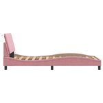 vidaXL Cadre de lit avec tête de lit Rose 80x200 cm Velours
