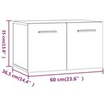 vidaXL Armoire murale Sonoma gris 60x36 5x35 cm Bois d'ingénierie