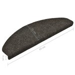 vidaXL Tapis d'escalier autocollants 15 Pièces anthracite 65x21x4 cm