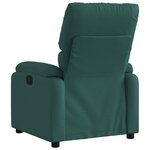 vidaXL Fauteuil inclinable Vert foncé Tissu