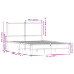 vidaXL Cadre de lit en métal sans matelas chêne sonoma 120x190 cm