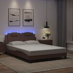 vidaXL Cadre de lit avec LED sans matelas marron 120x200 cm