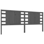 vidaXL Tête de lit Gris 206x4x100 cm Bois massif de pin