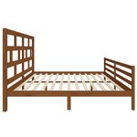vidaXL Cadre de lit sans matelas marron miel bois massif 200x200 cm