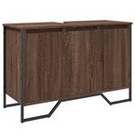 vidaXL Armoire lavabo de salle de bain chêne marron 91x35x60 cm