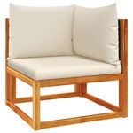 vidaXL Salon de jardin avec coussins 11 Pièces bois massif d'acacia