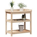 vidaXL Table de rempotage et étagères 82 5x45x86 5 cm bois massif pin