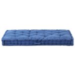 vidaXL Coussins de plancher de palette lot de 2 Coton Bleu clair