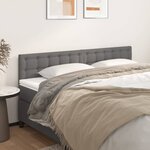 vidaXL Têtes de lit 2 Pièces Gris 100x5x78/88 cm Similicuir