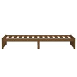 vidaXL Cadre de lit Marron miel Bois massif 75x190 cm Petit simple