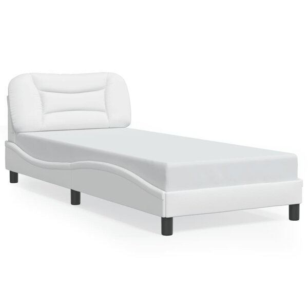 vidaXL Cadre de lit sans matelas blanc 90x190 cm similicuir