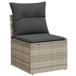 vidaXL Ensemble de Canapé de Jardin 6 pièces avec Coussins Gris Clair