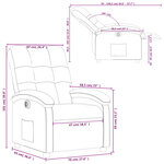 vidaXL Fauteuil inclinable électrique Crème Tissu