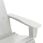 vidaXL Chaise Berçante Adirondack Blanche 73 5x92x90 cm HDPE