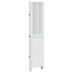 vidaXL Cloison de séparation 5 panneaux blanc bois de paulownia massif