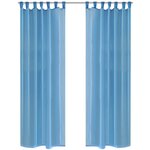 vidaXL Rideau fin Turquoise 140x225 cm 2 Pièces