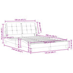 vidaXL Cadre de lit sans matelas marron 120x200 cm similicuir