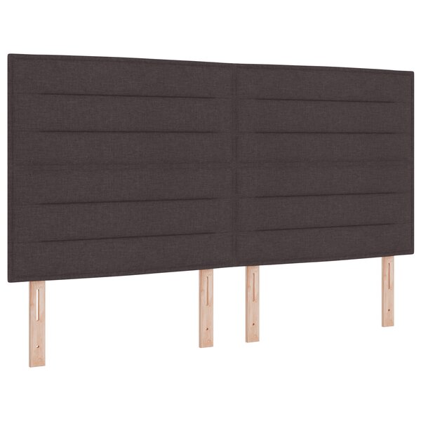 Lit Box Spring vidaXL avec Matelas Marron Foncé 180x200 cm Tissu