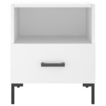 vidaXL Table de chevet blanc 40x35x47 5 cm bois d’ingénierie
