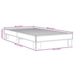 vidaXL Cadre de lit sans matelas chêne fumé 100x200 cm