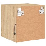 vidaXL Meuble TV mural avec lumières LED chêne sonoma 30x28 5x30 cm