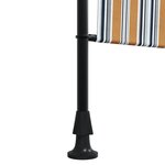 vidaXL Store roulant d'extérieur jaune et blanc 150x270 cm tissu acier