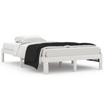vidaXL Cadre de lit sans matelas blanc bois de pin massif 120x200 cm