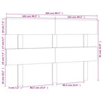 vidaXL Tête de lit Gris 204x3x81 cm Bois massif de pin