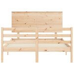 vidaXL Cadre de lit sans matelas 120x200 cm bois massif