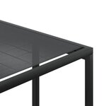 vidaXL Ensemble à manger de jardin 9 Pièces noir textilène