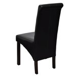 vidaXL Chaises à manger lot de 2 noir similicuir