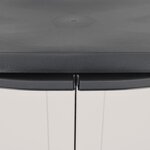 vidaXL Armoire de rangement d'extérieur gris et noir 65x37x85 cm PP